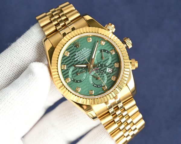 Rolex Daytona 40mm Gold/Green/White Dial 126509 – Image 6