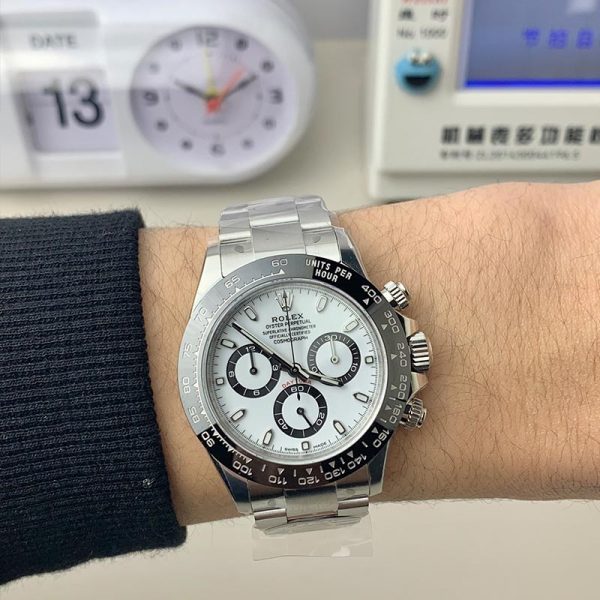 Rolex Daytona 40mm White Panda 4130 Clean Factory m116500ln-0001 40mm - Image 3