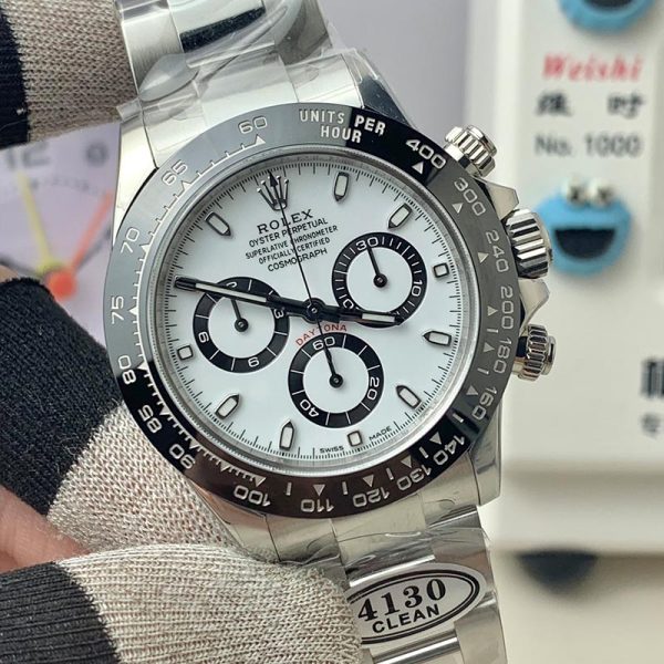 Rolex Daytona 40mm White Panda 4130 Clean Factory m116500ln-0001 40mm - Image 7