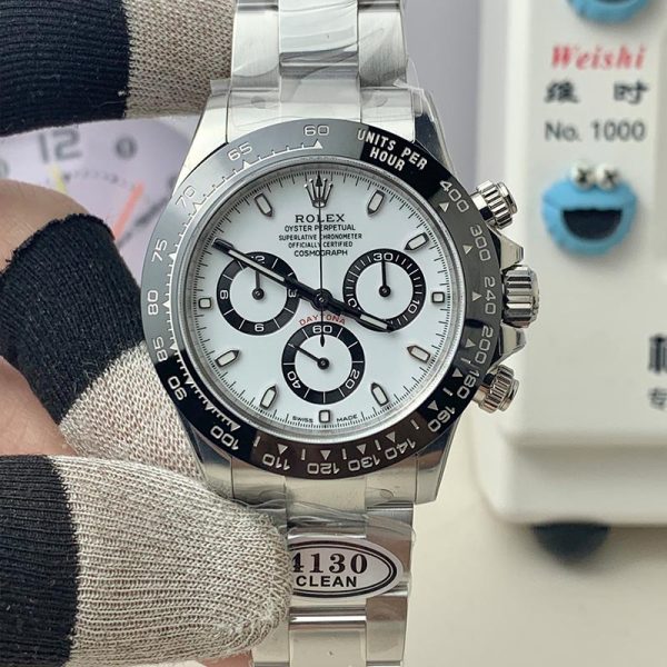 Rolex Daytona 40mm White Panda 4130 Clean Factory m116500ln-0001 40mm