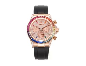 MS Factory Rolex Daytona 116595RBOW 'Rainbow' Rose Gold Pave Diamond Dial