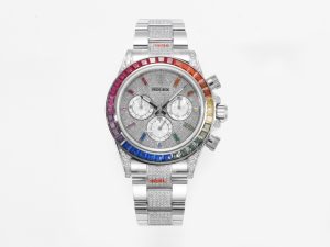 MS Factory Rolex Daytona 116599RBOW 'Rainbow' White Gold White Dial Sapphire Bezel