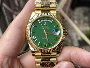 Rolex Day-Date KF Factory 228238 40mm Gold Roman Numerals Green Dial 3255