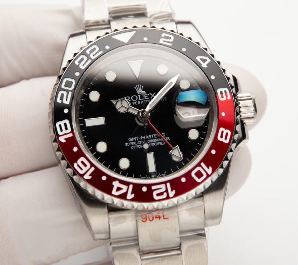 GMT-Master II 126710 LNRO Black/Red Ceramic 904L Stainless Steel Band - Image 3