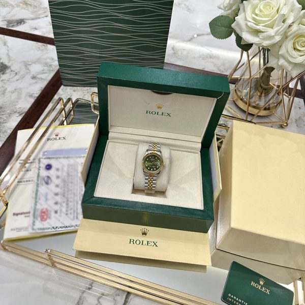 Rolex Day-Date 30mm 128238 Yellow Gold Green Diamond Dial (2024) - Image 3