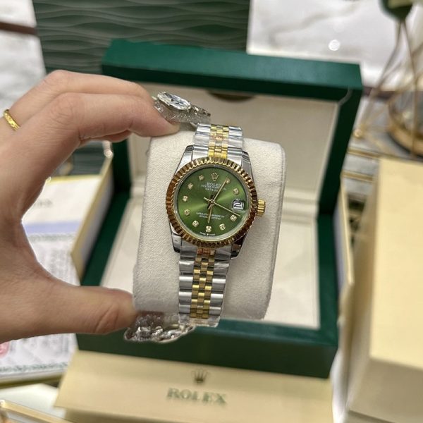 Rolex Day-Date 30mm 128238 Yellow Gold Green Diamond Dial (2024) - Image 4