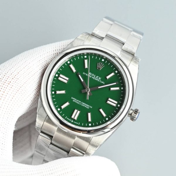 HP Factory Rolex Oyster Perpetual 124300 Stainless Steel Green Dial – Image 3