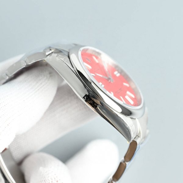 HP Factory Rolex Oyster Perpetual 124300 Stainless Steel Red Dial - Image 4