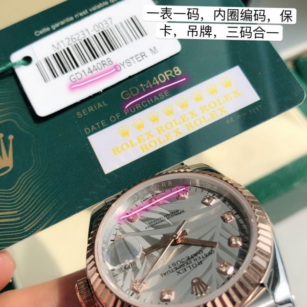 Rolex Datejust Diamond Hour Markers 36mm Unisex Watch 126231-0040 - Image 6