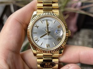 Rolex Day-Date KF Factory 228238 40mm Gold Roman Numerals Grey Dial 3255