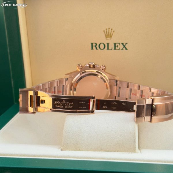 Rolex Daytona 116576TBR Rose Gold Oyster Perpetual Daytona Platinum Diamond Bezel – Image 7